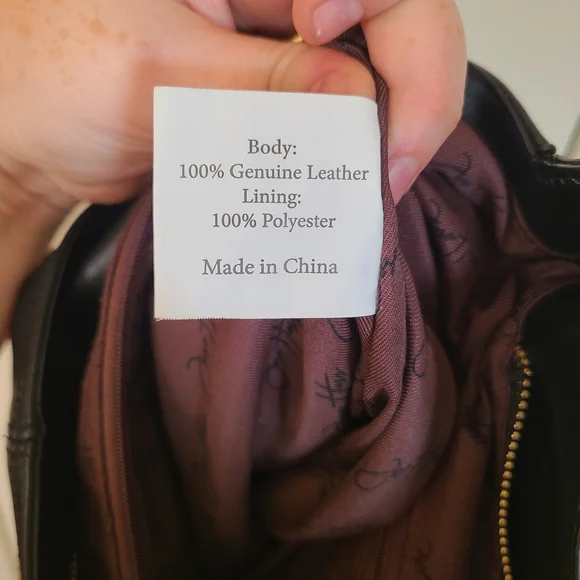 Jose Hess Signature Leather Hobo Bag – Black with Gold Hardware - Picture 10 of 12